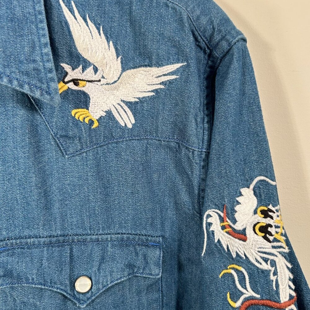 Levi's denim Barstow shirt with embroidery - Picture 4 of 8